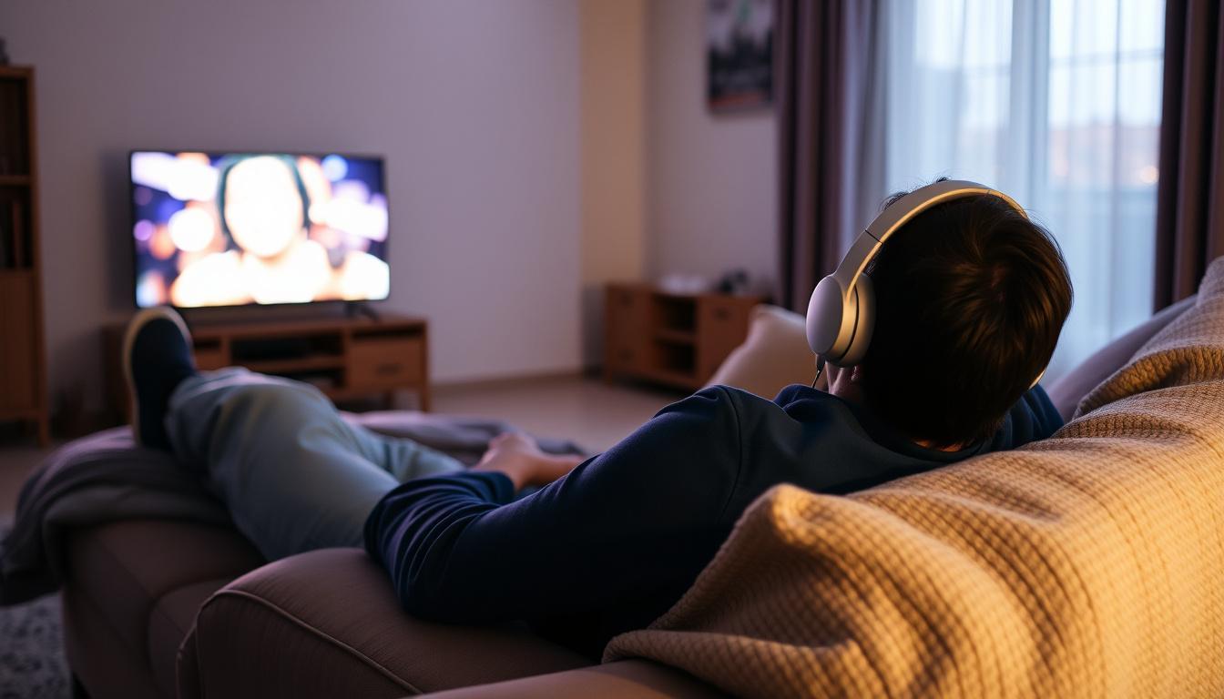 É possível assistir TV com fone de ouvido?